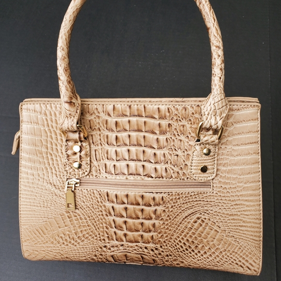 Imoshion Vegan Alligator Beige Medium Handbag - Picture 3 of 4